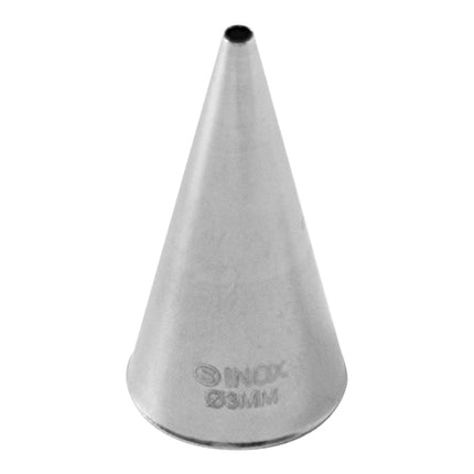 Seamless Stainless Steel Icing Tip 00 | EMGA | Smooth Piping Nozzle | Ø3 mm 1