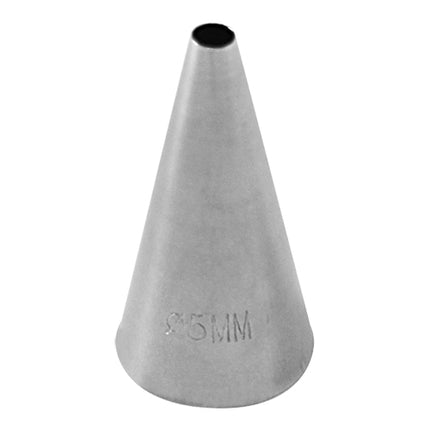Seamless Stainless Steel Icing Tip 02 | EMGA | Smooth Piping Nozzle | Ø5 mm 1
