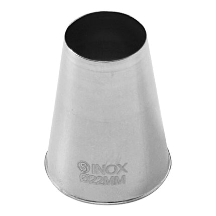 Seamless Stainless Steel Icing Tip Size 19 | EMGA | Smooth Piping Nozzle | Ø22 mm 1