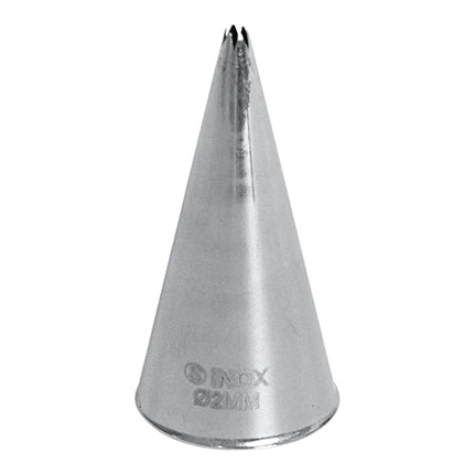 Seamless Stainless Steel Icing Tip 00 | EMGA | Ø2 mm Opening | Ø2.5 x H5 cm 1