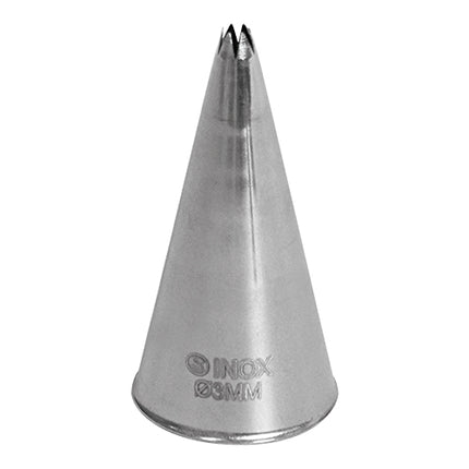 Seamless Stainless Steel Icing Tip 00 | EMGA | Ø3 mm Opening | Ø2.5 x H5 cm 1