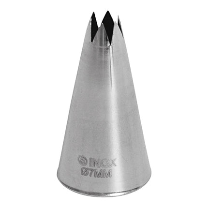 Stainless Steel Seamless Icing Tip No. 04 | EMGA | Serrated | Ø7 mm 1