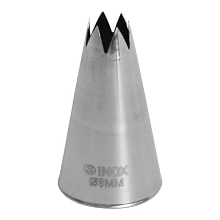 Stainless Steel Seamless Icing Tip No. 05 | EMGA | Serrated | Ø8 mm 1