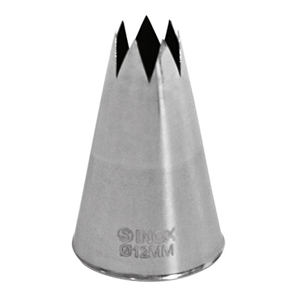 Stainless Steel Icing Tip No. 09 | EMGA | Seamless Serrated | Ø12 mm 1