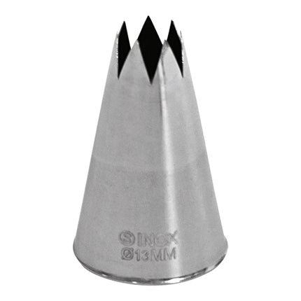 Stainless Steel Icing Tip No. 10 | EMGA | Seamless Serrated | Ø13 mm 1