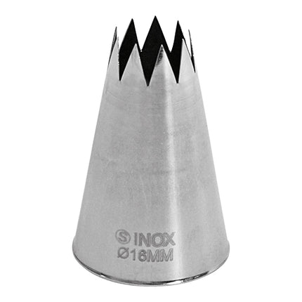 Stainless Steel Icing Tip No. 13 | EMGA | Seamless Serrated | Ø16 mm 1