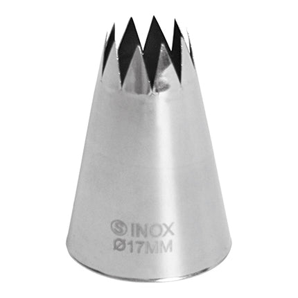 Stainless Steel Serrated Icing Tip No. 14 Ø17 mm | EMGA | Seamless | H5.5 cm 1