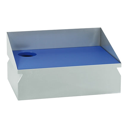 Stainless Steel Herring Cutting Table | EMGA | Blue Cutting Board with Waste Hole | 50 x 35 x H26 cm 1