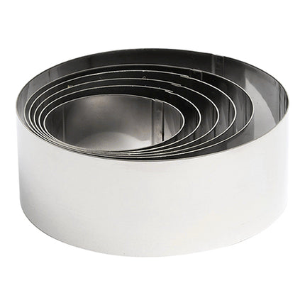 EMGA Round Food Ring Set | Set of 6 | Stainless Steel 18/0 | Ø6 / Ø7 / Ø8 / Ø9 / Ø10 / Ø12 cm 1