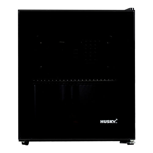 Countertop Refrigerator 45.8 L with Glass Door | Husky | Black | 43 x 47 x H51 cm 1