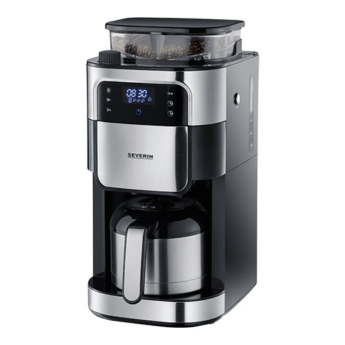 Severin Filter Coffee Maker with Grinder | Digital Control | 1.1 L | Black | 1000 W 1