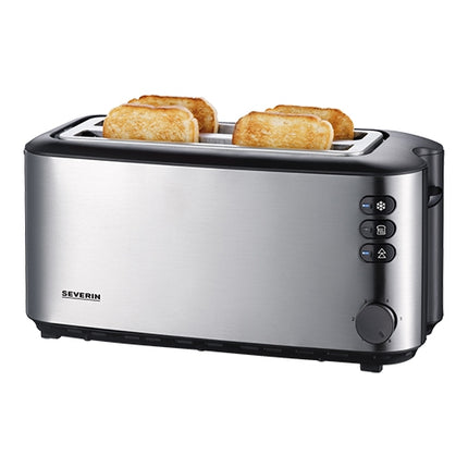 Long Slot Pop-Up Toaster, 2 Slots for 4 Slices | Severin | Stainless Steel | 1400 W 1