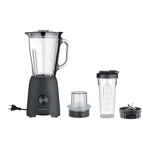 Severin Blender Mixer 1.5 L | Glass Jug | 600 W | Smoothie Maker and Herb/Spice Mill Included 1