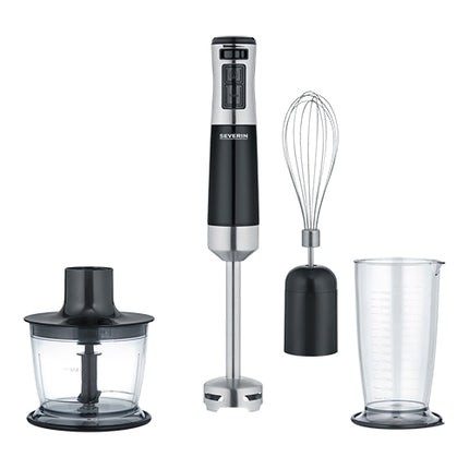 Severin Combi Hand Mixer and Whisk | 600W | 19 cm Stainless Steel Mixer | With 0.5L Chopper and 0.7L Blender Container 1