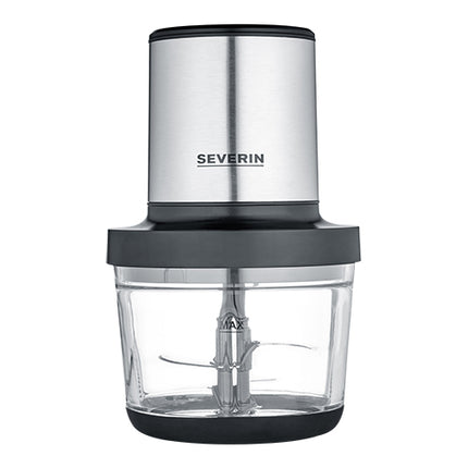 Severin 1.0L Glass Food Chopper | 400W | With Emulsifying Disc and Lid 1