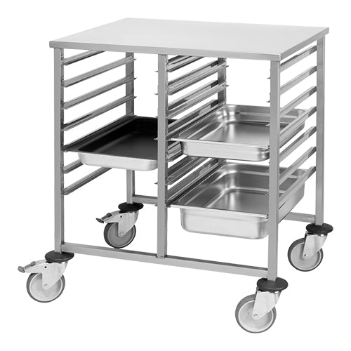 Stainless Steel Kitchen Utility Trolley | EMGA | 14 x 1/1 GN Levels | 81 x 63.5 x H90 cm 1