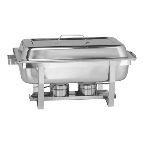 Chafing Dish GN 1/1 with Food Pan, Lid and 2 Fuel Paste Burners | Max Pro | Stainless Steel | 60.5 x 35.3 x H30.2 cm 1