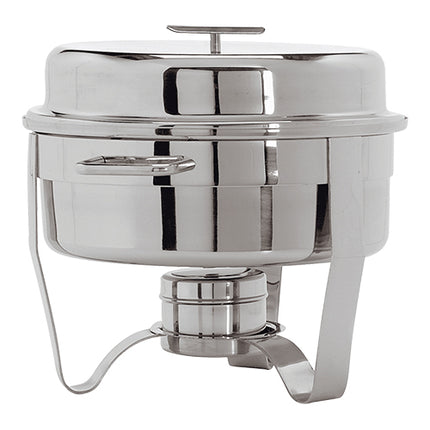 Round Chafing Dish with T-Handle, Food Pan and Fuel Paste Burner | Max Pro | Stainless Steel | Ø41 x H32.5 cm 1