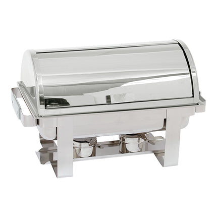 Stainless Steel GN 1/1 Chafing Dish | Max Pro | With Food Pan, Lid and 2 Fuel Paste Burners 1