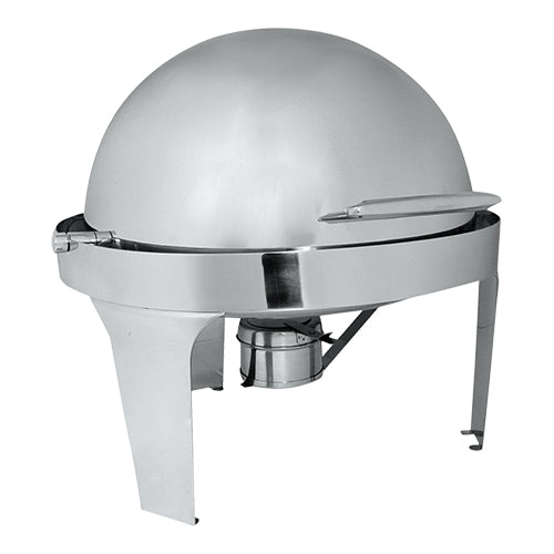 Stainless Steel Round Roll-Top Chafing Dish Ø53 cm | Max Pro | With T-Handle Lid, Food Pan and Fuel Paste Burners 1
