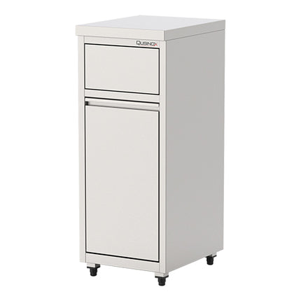 Stainless Steel Disposal Bin with Tilt Door | Qusinox | 34 L | 40 x 50 x H100 cm 1