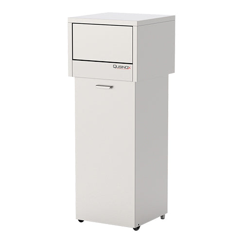 Mobile Disposal Bin 140L | Qusinox | Stainless Steel 18/8 | 47 x 47 x H126 cm 1
