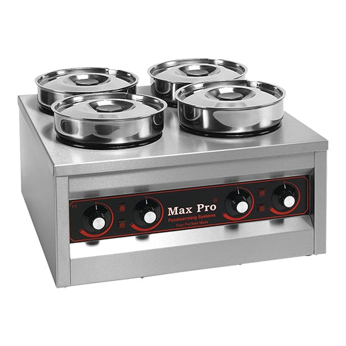 Stainless Steel Food Warmer with 4 Compartments | Max Pro | 4 x 4 L | 1000 W | 30-90°C 1