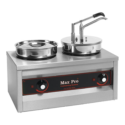 Max Pro Bain-Marie Sauce Warmer with Dispenser | 2 Compartments | 2 x 4.0 L | 500 W 1