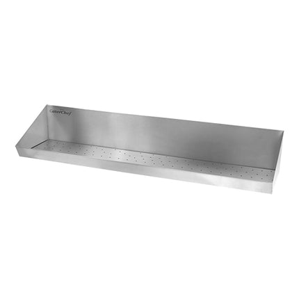 Wall-Mounted Chips Scuttle with Perforated Insert | EMGA | Stainless Steel 430 | 120 x 30 x H20 cm 1
