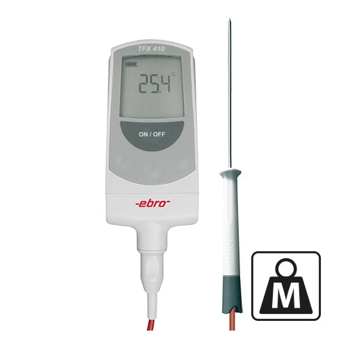 Calibrated Waterproof Digital Probe Thermometer | Ebro | -50 to 300°C | 12 cm Probe, 60 cm Cable 1