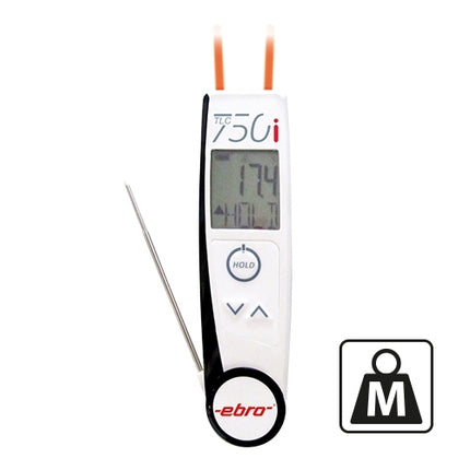 Calibrated Digital Probe Thermometer | Ebro | Foldable Probe & Infrared Sensor | -50 to 250°C 1