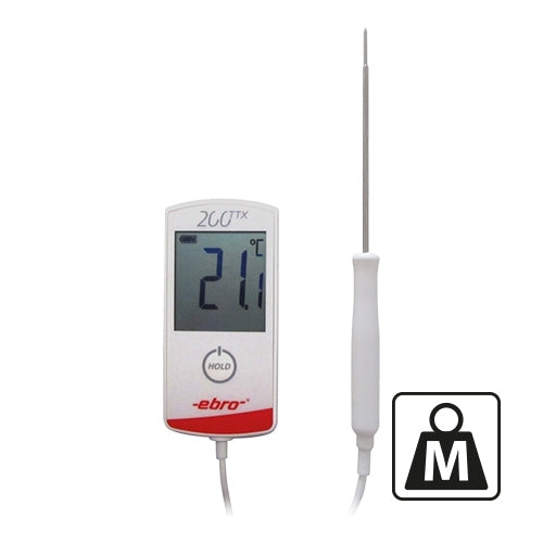 Waterproof Calibrated Digital Probe Thermometer | Ebro | -30 to 200°C | 12 cm Probe 1