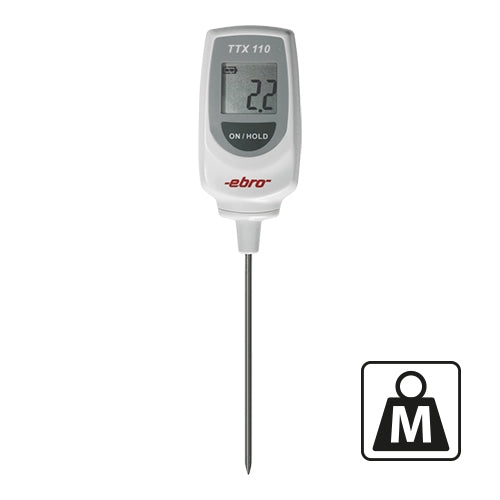 Calibrated Digital Probe Thermometer | Ebro | Fixed Stainless Steel Probe | -50 to 350°C 1