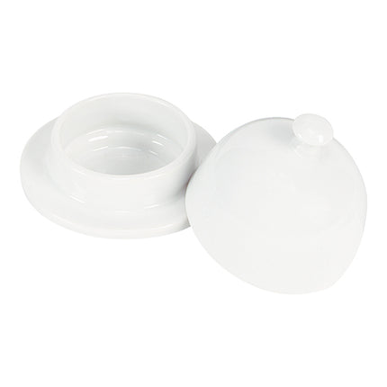 White Porcelain Butter Pot with Cloche | EMGA | Ø9 x H7 cm 1