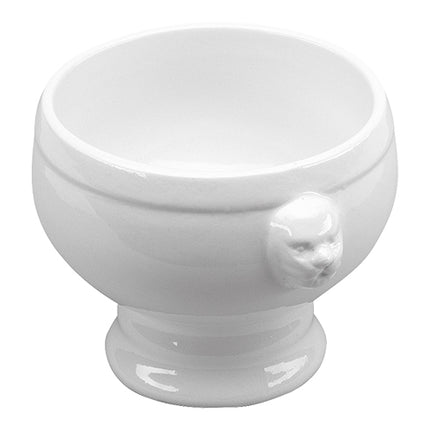 Lions Head White Porcelain Soup Bowl Dishwasher Safe | EMGA | 570 ml | Ø11 x H9 cm 1