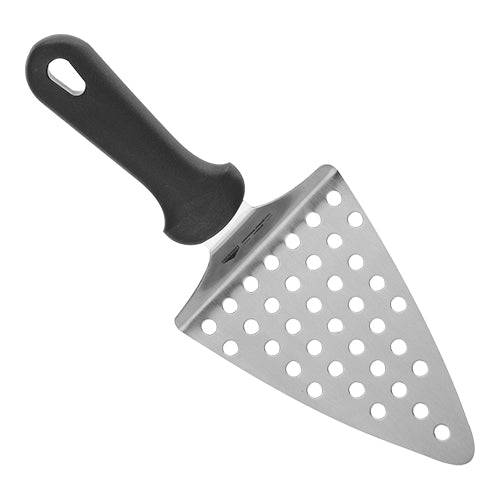 Perforated Triangular Pizza Spatula | EMGA | Stainless Steel with Black PP Handle | 12 x 15 cm 1