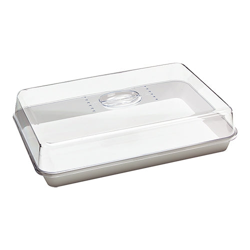 Food Container with Transparent Lid | WACA | White SAN | 35.6 x 24.7 x H8.4 cm 1