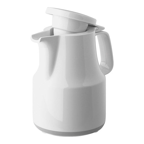 White Polypropylene Vacuum Jug with Pouring Spout | Helios | 0.3 L, Ø11.4 x H16.7 cm 1