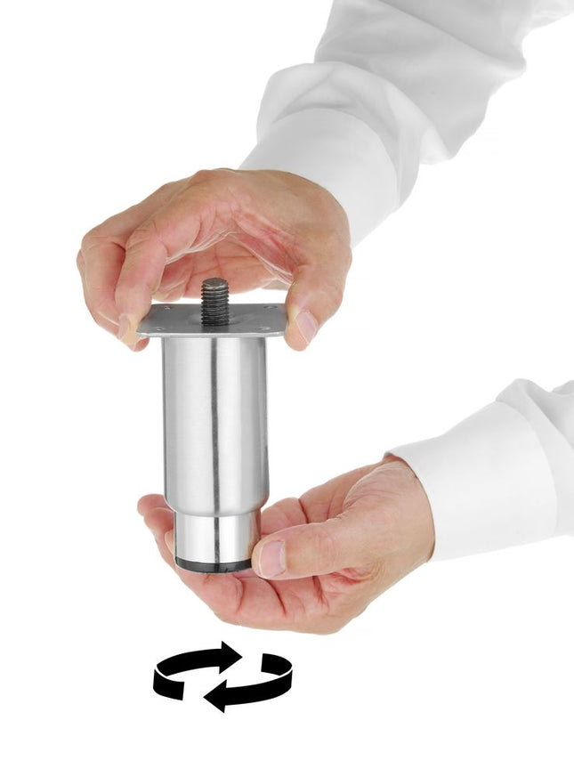 Adjustable Stainless Steel Feet for Refrigerators and Freezers | HENDI | 4 pcs | Up to 60 mm Height 2