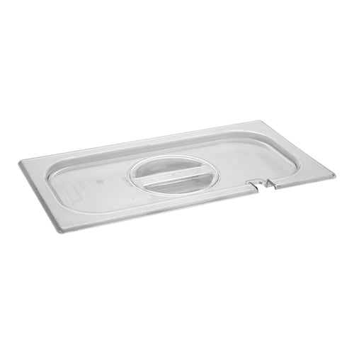 GN 1/3 Gastronorm Lid with Ladle Hole | CaterChef | Transparent Polycarbonate | 32.5 x 17.6 cm 1