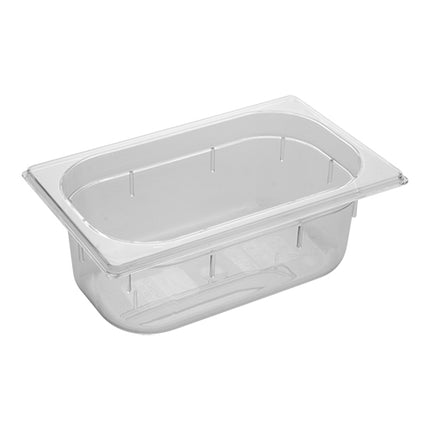 Transparent Polycarbonate Gastronorm Pan GN 1/4 | CaterChef | 100 mm | 2.5 L 1