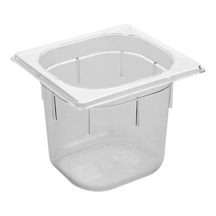 GN 1/6 Transparent Polycarbonate Gastronorm Pan | CaterChef | H 150 mm | 2.2 L 1