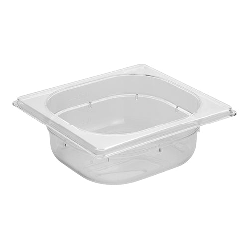 GN 1/6 Transparent Polycarbonate Gastronorm Pan | CaterChef | H 65 mm | 1 L 1