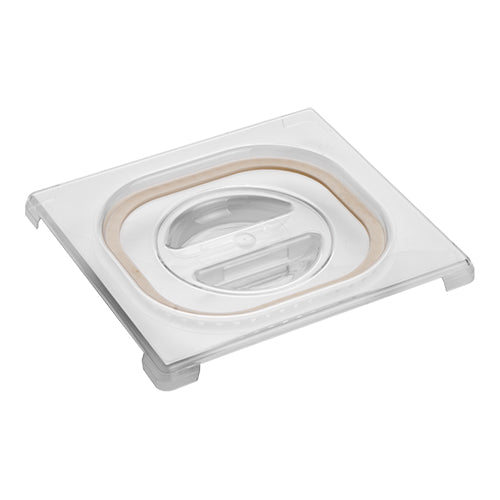 CaterChef GN 1/6 Polycarbonate Gastronorm Lid with Silicone Seal | Transparent | 17.6 x 16.2 cm 1