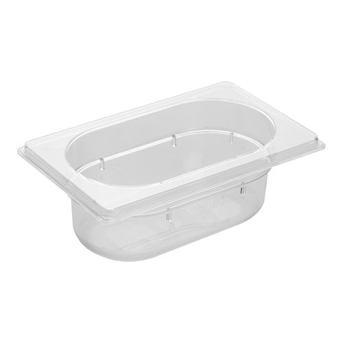 CaterChef GN 1/9 Polycarbonate Gastronorm Pan | Transparent | 65 mm | 0.5 L 1