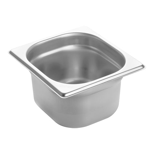 CaterChef Stainless Steel 18/8 GN 1/6 Gastronorm Pan | 100 mm | 1.5 L 1