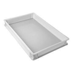 Stackable Pizza Dough Bin | EMGA | White PE | 60 x 40 x H7.5 cm | 14 L 1