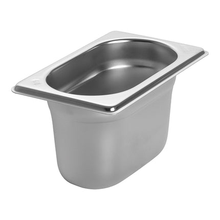 CaterChef Stainless Steel 18/8 GN 1/9 Gastronorm Pan | 100 mm | 0.8 L 1
