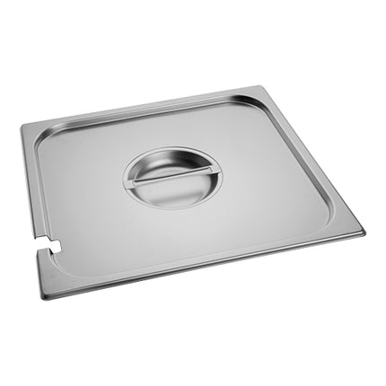 Stainless Steel Gastronorm Lid GN 2/3 with Ladle Hole | CaterChef | 35.4 x 32.5 cm 1