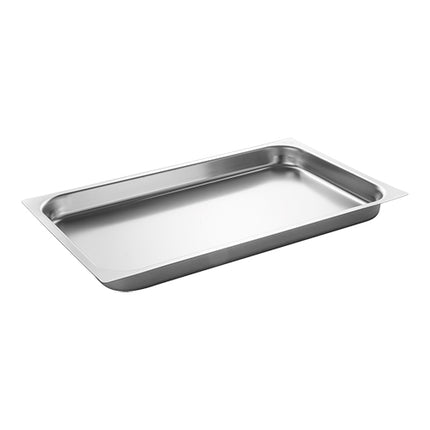 CaterChef Stainless Steel 18/8 GN 1/1 Gastronorm Pan | Flat Edge | 40 mm Deep | 5.3 L 1